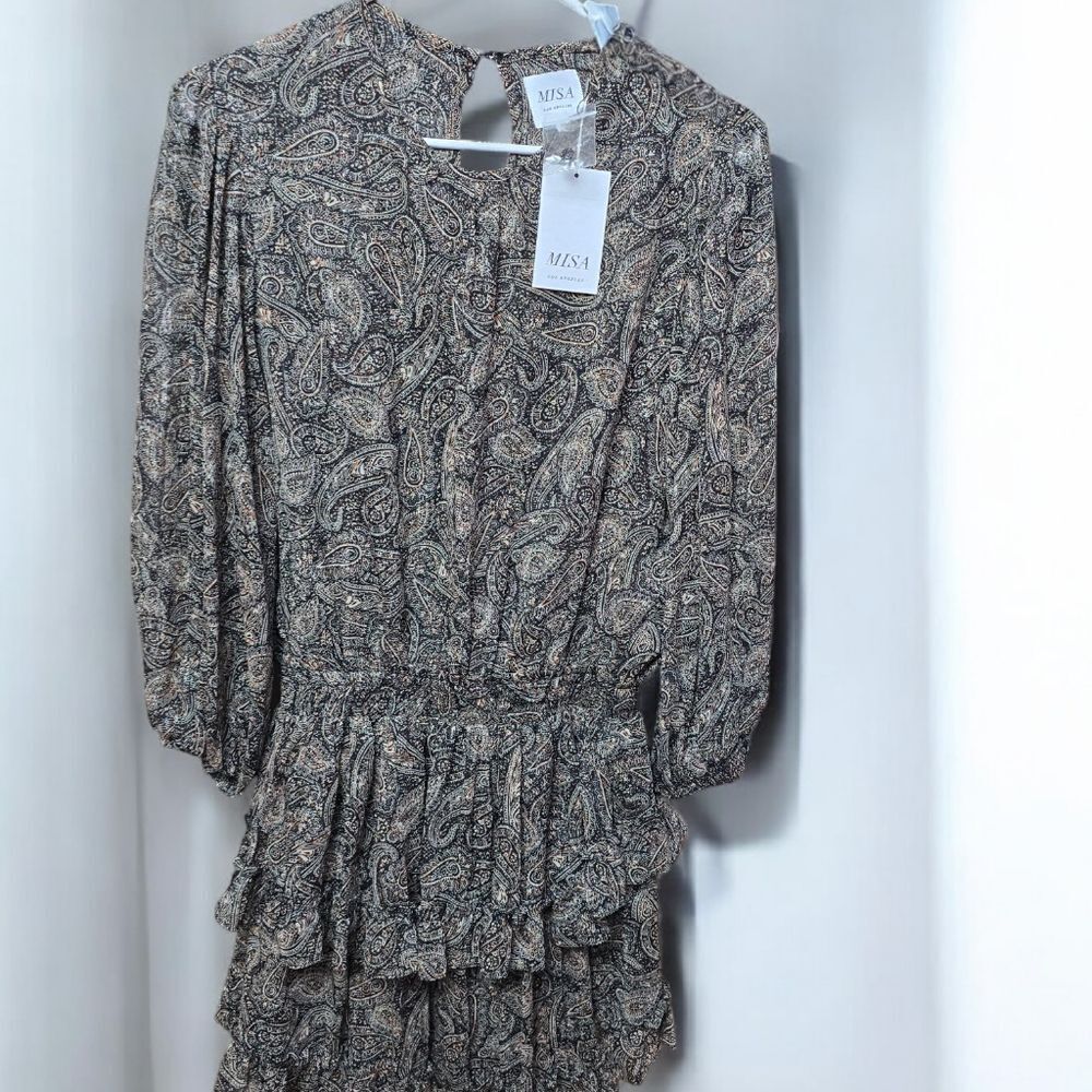 Misa Los Angeles Paisley Mini Dress - NWT - Size Medium $358 MSRP